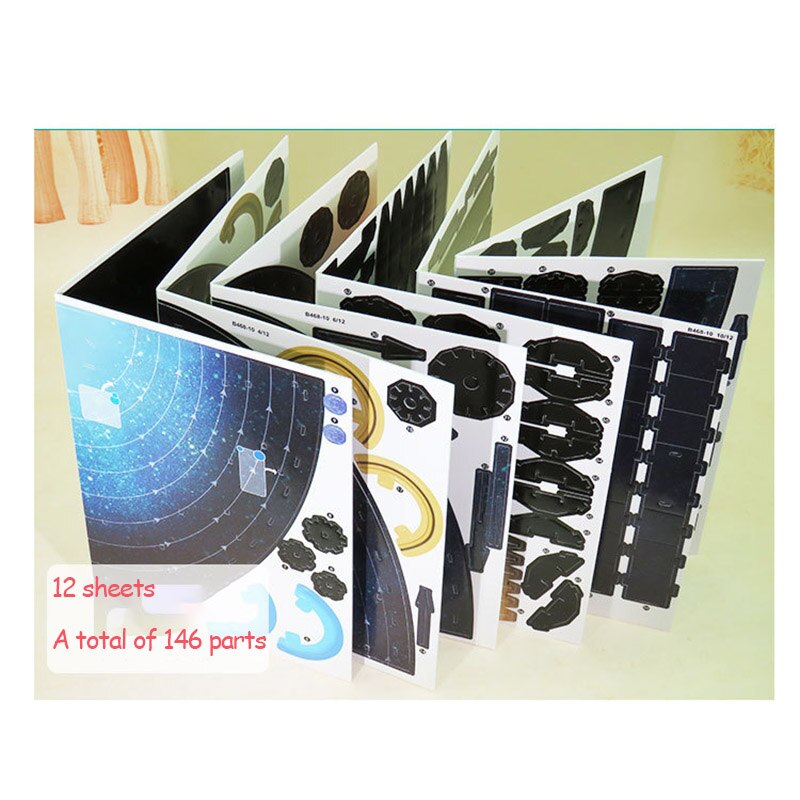 Sistema Solar de 8 planetas para niños y adultos, modelo de globo, rompecabezas tridimensional, montaje de planetas espaciales, juguete de papel, herramienta de enseñanza Manual