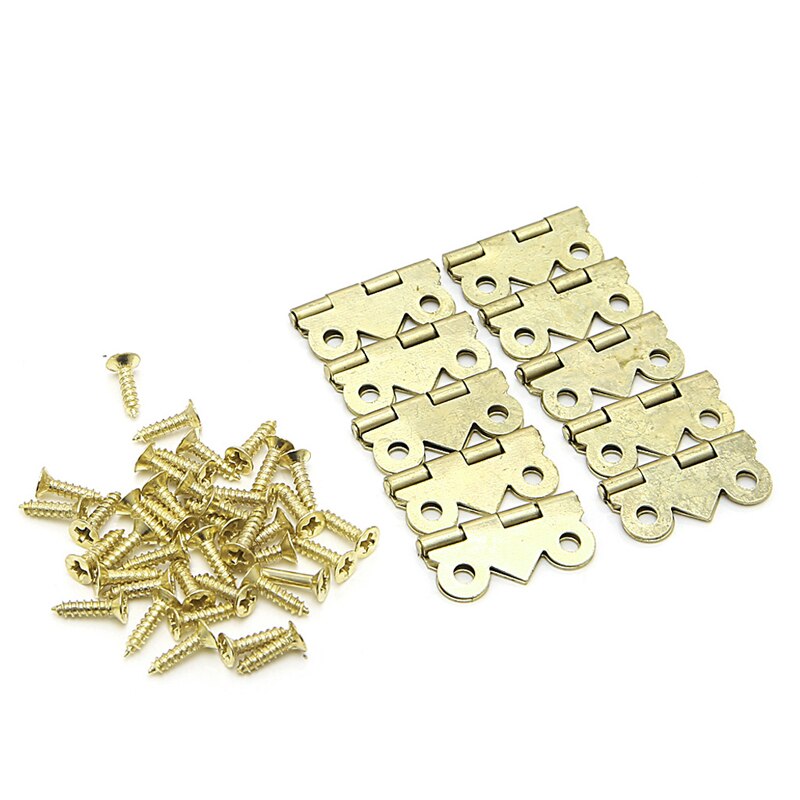 10x Mini Butterfly Door Cabinet Drawer Jewellery Box Hinge Furniture 20mm x17mm: GD