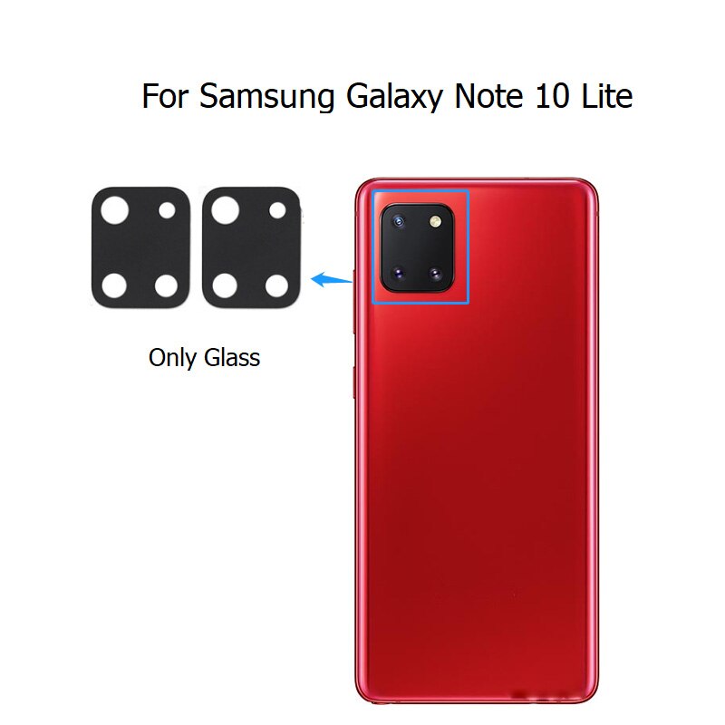 Back Camera Lens For Samsung Galaxy Note 10 Lite N770 Back Camera Glass Lens With Sticker Adhesive Spare Parts