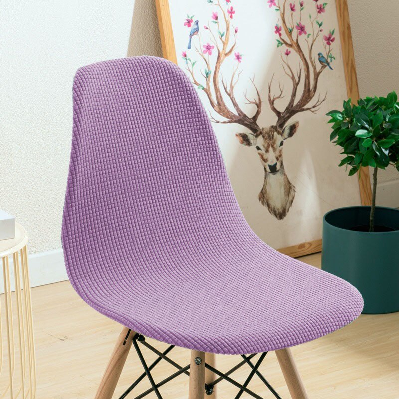 Housse de siège pour chaise Eames, lavable, amovible, sans accoudoirs, pour Banquet, maison, hôtel, 1 pièce: light purple