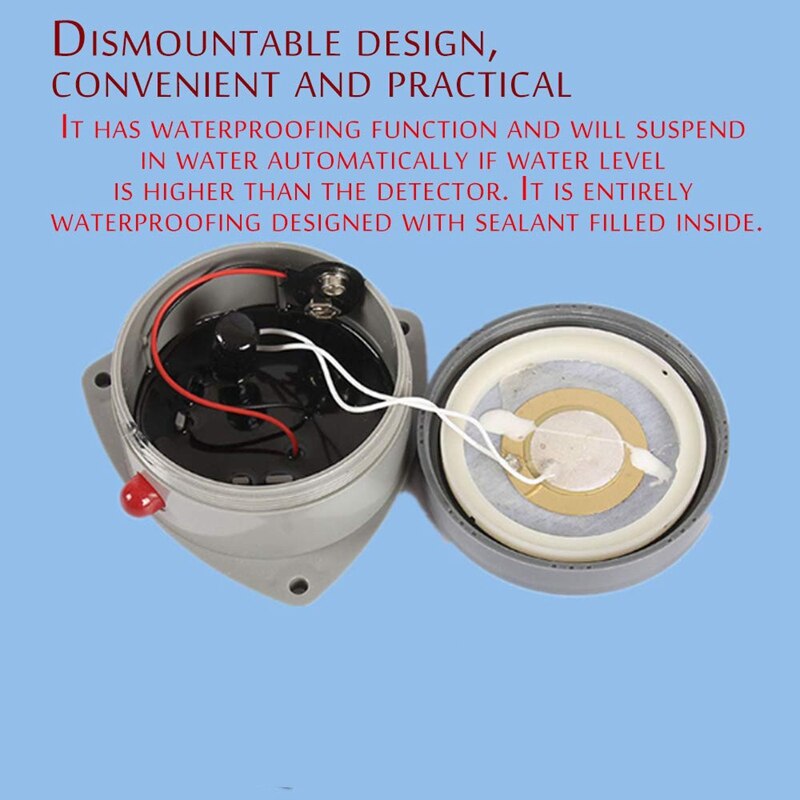 Basement Water Leak Detector Alarm, Flood Sensor for Water Leakage Detection, 110DB, Wireless, Waterproof and Battery-Operated,