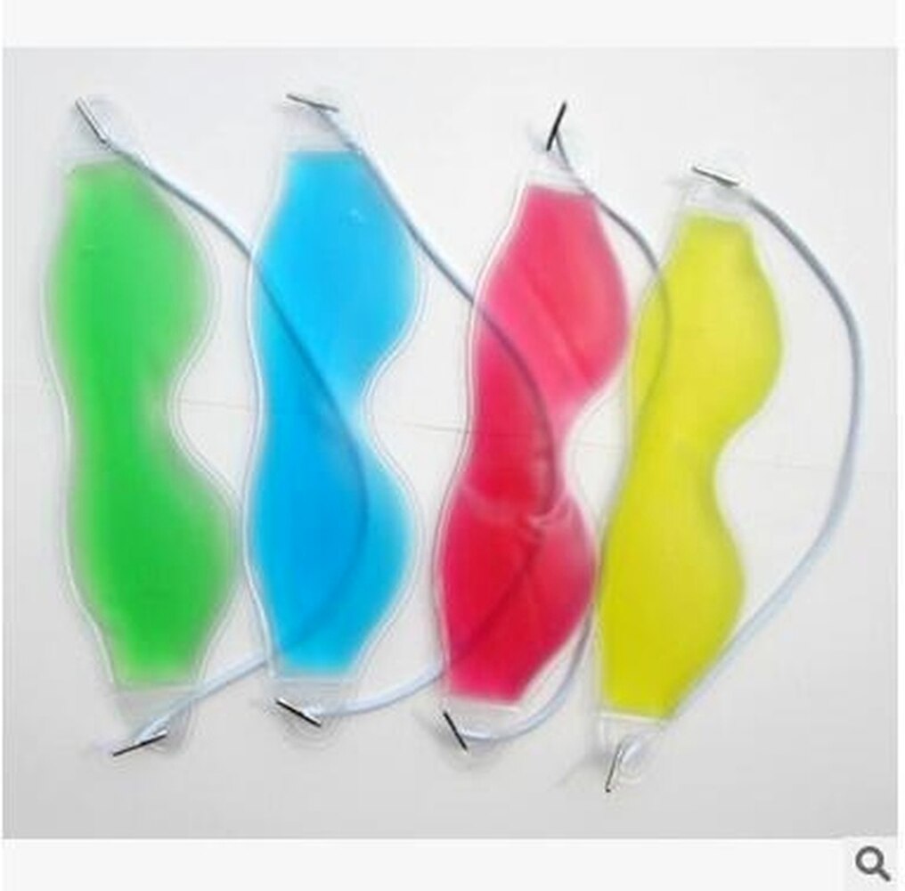 Slaap Maskers Zomer Koel Ijs Bril Oogmasker Slaap Hoofdpijn Relief Eye Vermoeidheid Donkere Kringen Verwijderen Gel Ice Pack Ice bril: YELLOW