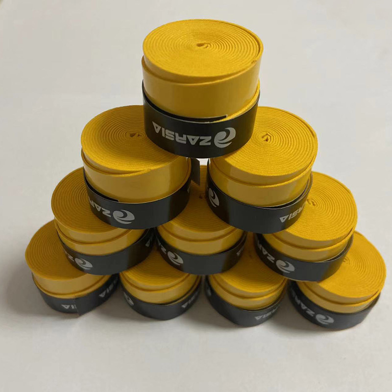 10PCS ZARSIA Sticky Anti-skid Tennis Racket Grip Anti-Sweat Badminton Grips Tennis Raquet Overgrips: Yellow