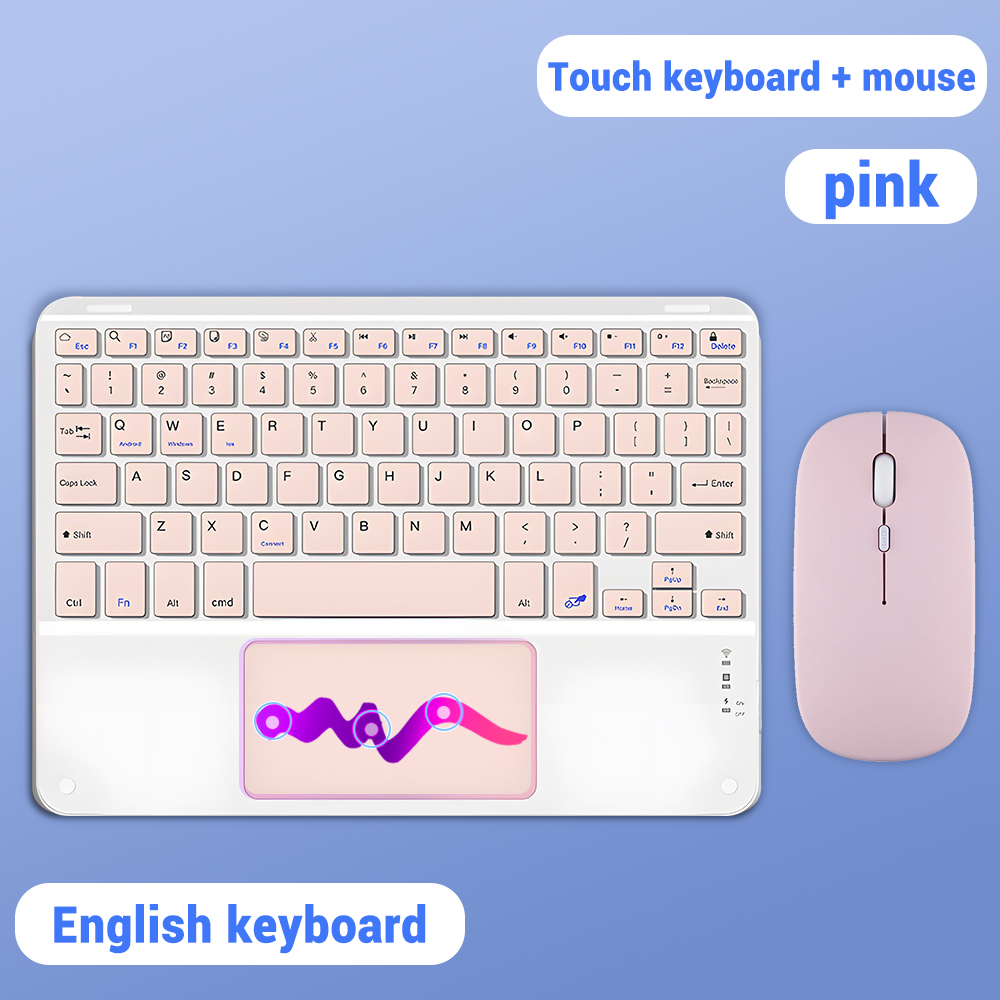 Kawaii Spur Pad drahtlose tastatur für ios Android Fenster Tablette für ipad Luft 4 Mini Profi spanisch arabisch koreanisch russisch tastatur: verrotten