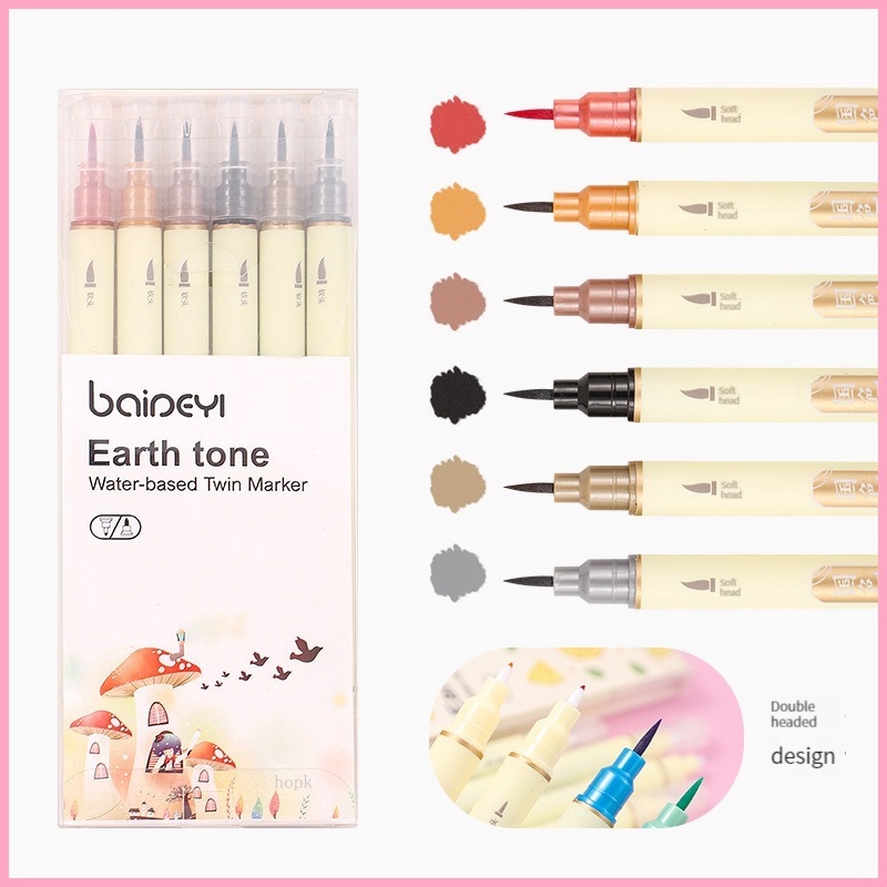 30 Farben Dual Spitze Marker Stifte, Flosse eliner und Aquarell Pinsel Stifte für Kunst skizzieren Kalligraphie oder Zeitschriften Zeichnung Färbung: Lila