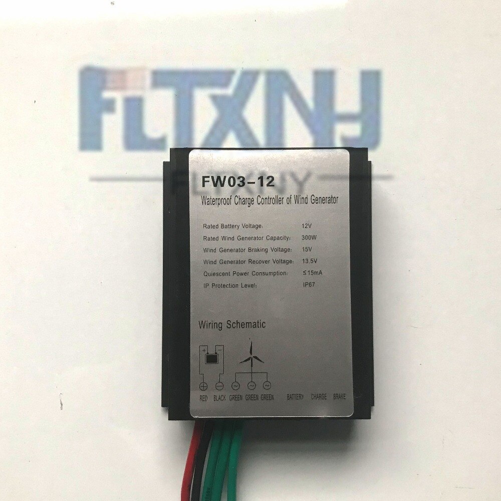 300W/600W 12V/24V Auto/Manual Brake Wind Charger Controller Regulator for Residential Wind Turbine Home Use