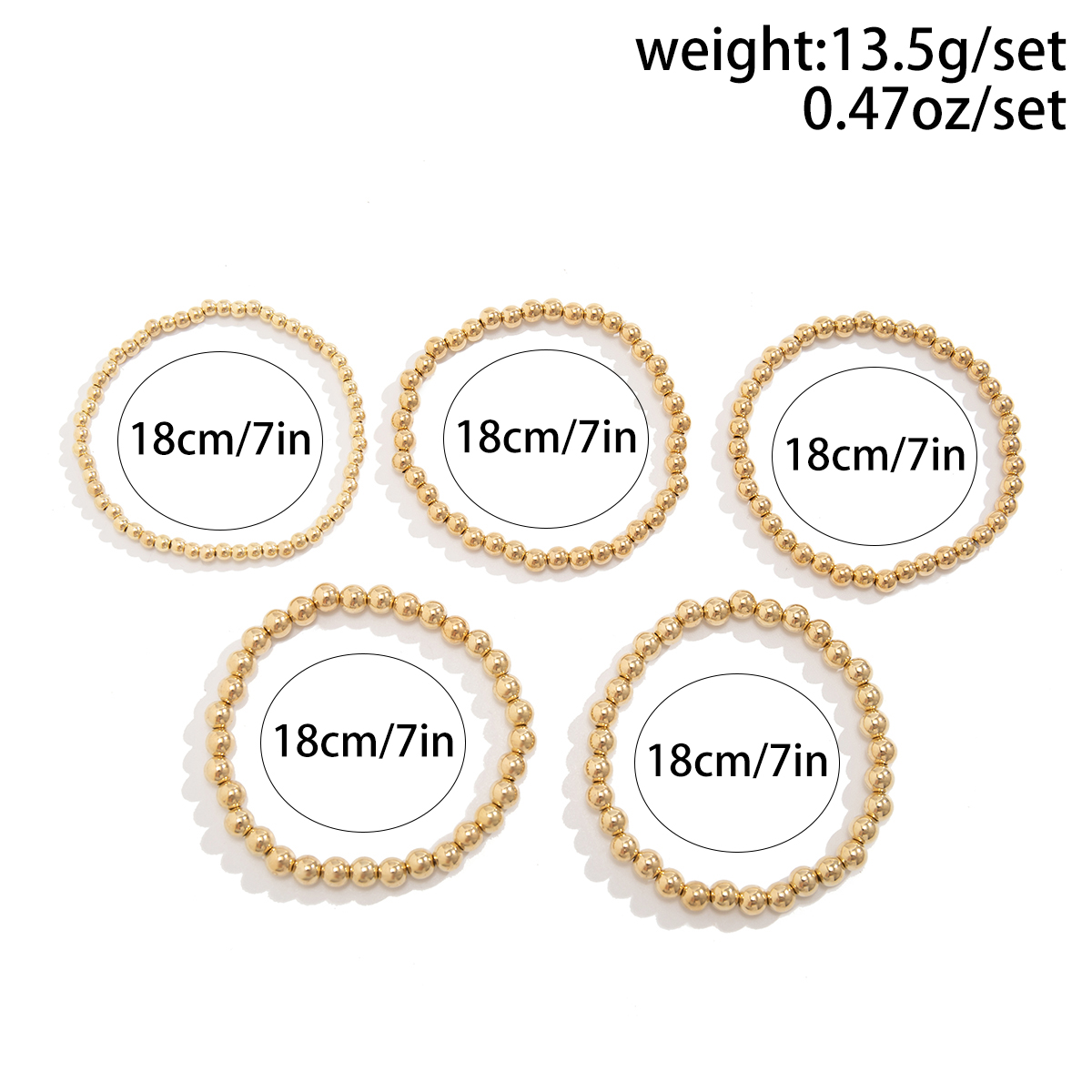 5 Stuks Unieke Acryl Ccb Grote Bal Ketting Armband Bij De Hand Voor Vrouwen Mode Statement Elastische Armbanden Grunge Sieraden Steampunk Mannen