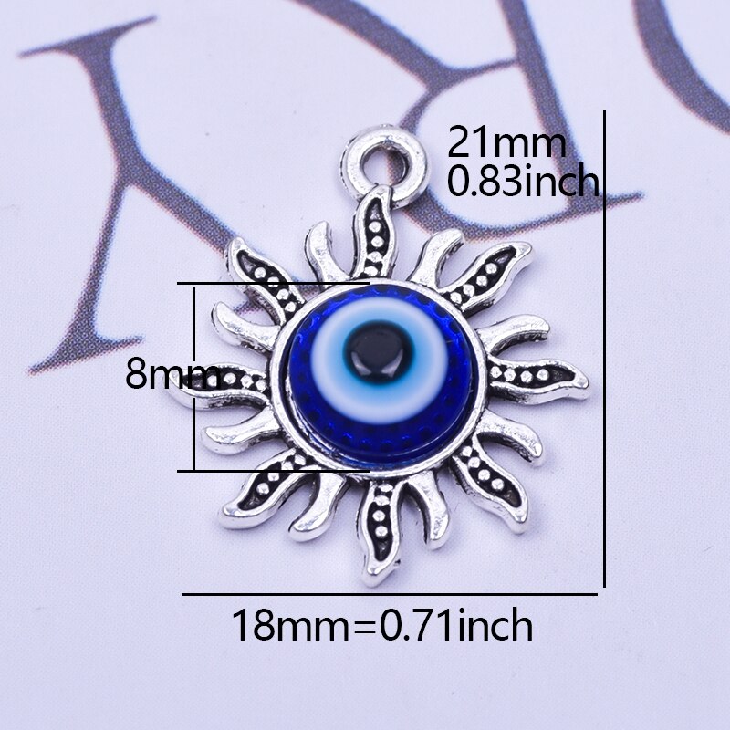 5Pcs/lot Bohemia Hand of Fatima Hamsa Charms Turkish Evil Eye Pendant for Women Necklace Earring DIY Jewelry Accessories: 24324