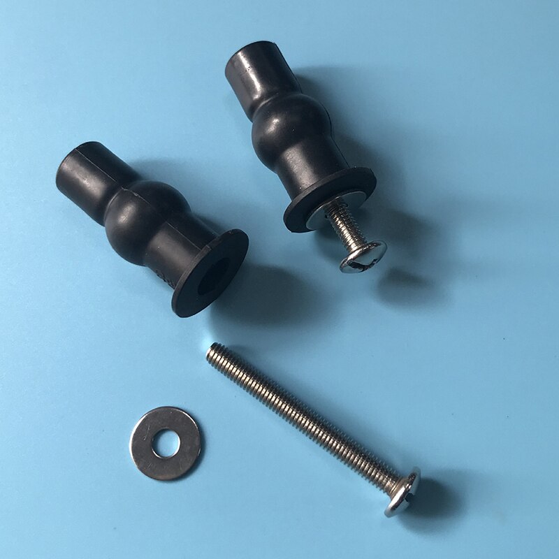 Tornillos de fijación superior para asiento de inodoro, Tuercas universales de goma de expansión, agujero ciego, bisagras, accesorios, 2 piezas, 1 par