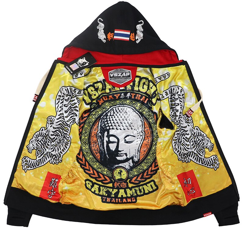 VSZAP Thai boxing MMA sport vechten hoodie mannen fitness jas Thailand tijger verspreide strijd herfst en winter