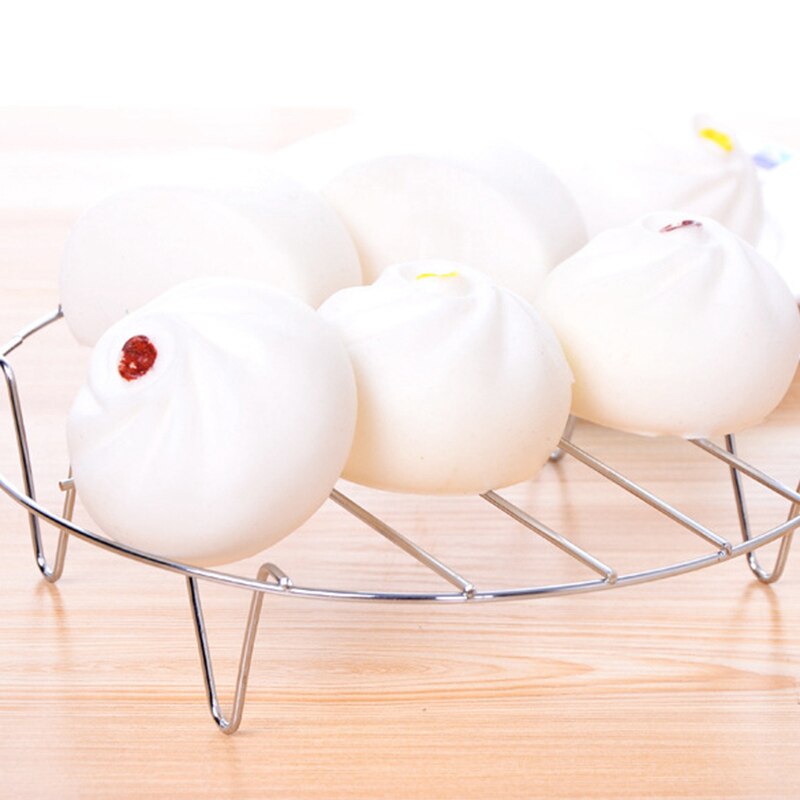 Stainless Steel Cooking Rack Round Baking And Cooling Steaming Rack W Stand Cookware Microwave Rack Kitchen Supplies