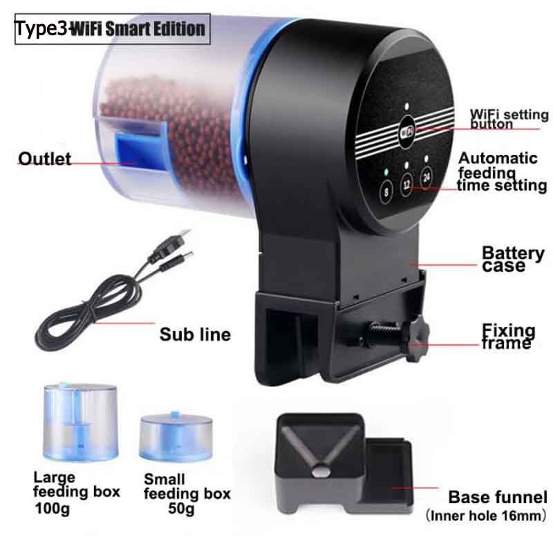 Automatic Smart Fish Feeder Aquarium Fish Tank Feeding Dispenser Timing Timer Auto Feeder Aquarium Accessories