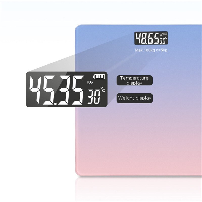 USB Charging Mini Electronic Weighing Scales Smart Body Fat Scale LCD Display Household Body Weight Bathroom Scale Floor Scales