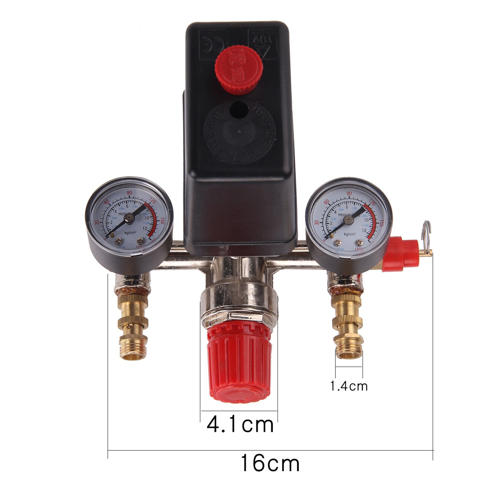230V Pressure Switch Air Valve Intake Manifold Compressor Control Regulator Gauge Set Pressure Switch Air Valve