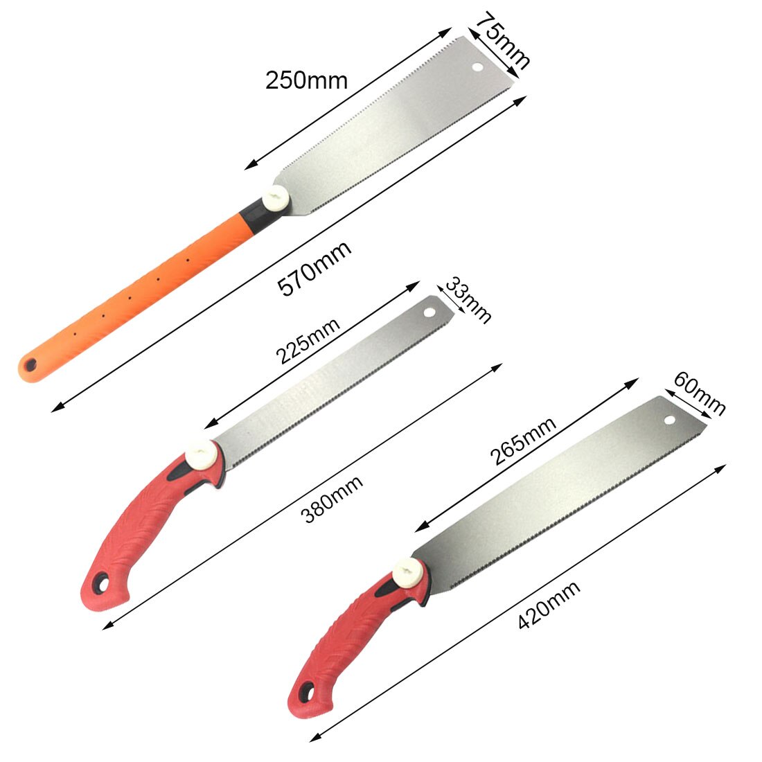 3-Blade Hand Saw Pull Shaving Saw Medium Cross Cutting Saw Garden Trimming Wood Bamboo Pvc Plastic Cutting Tool