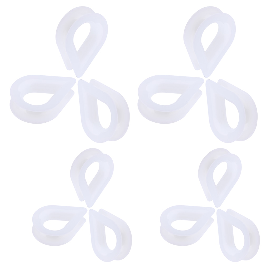 Total 12 Pcs, Braided Nylon Anchor Rope/Line with Thimble, Boat Rode 3/8inch, 1/2inch