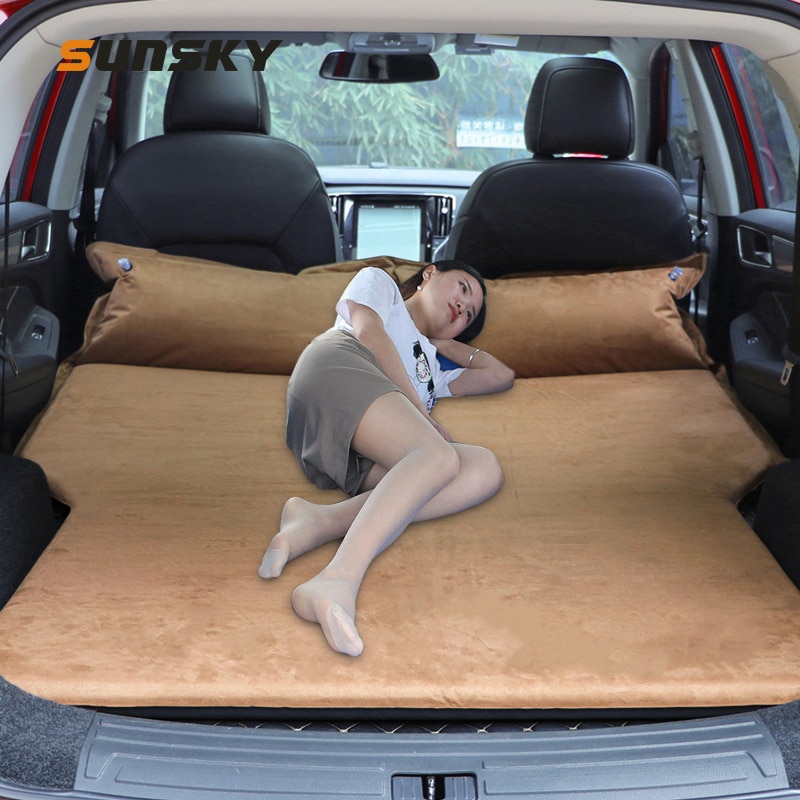 Colchoneta Universal para dormir en el maletero del coche, colchoneta de gamuza para dormir en el maletero, todoterreno, SUV, colchón inflable de viaje, cama de aire