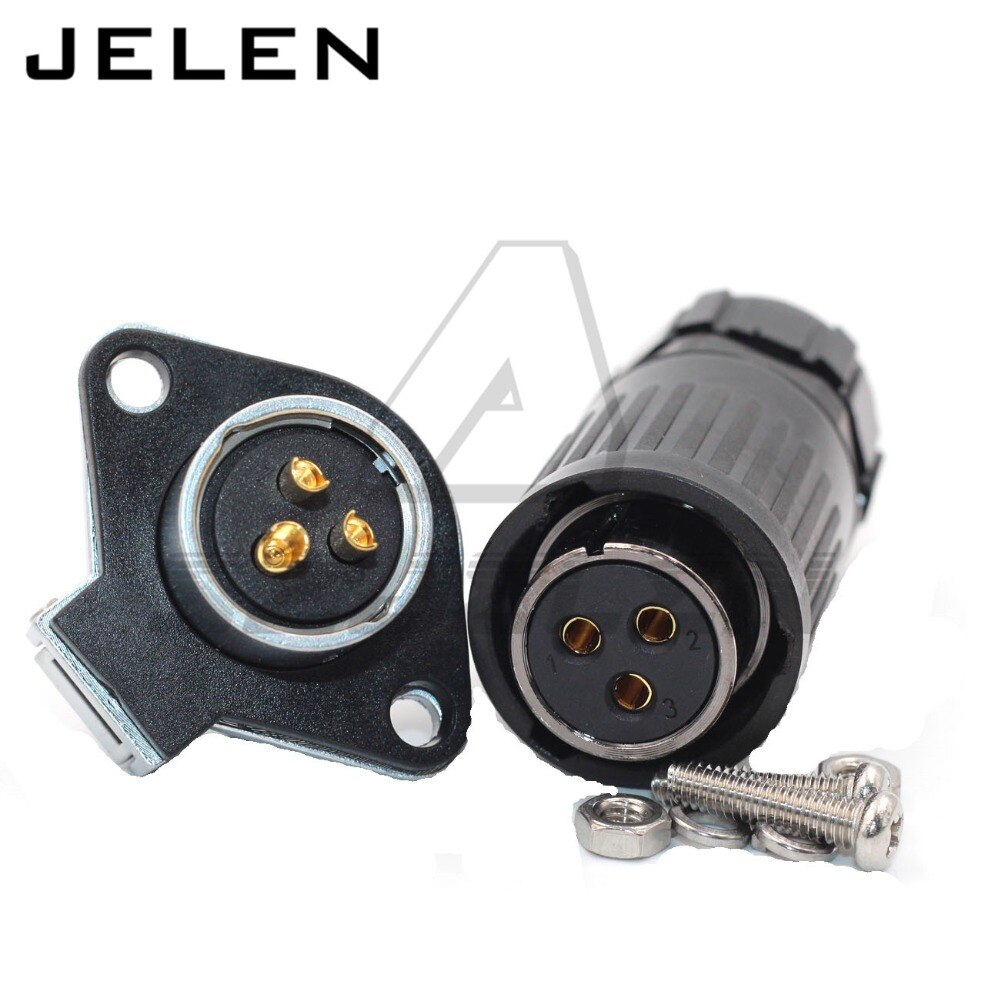 HE20 – connecteur étanche, 12V, 30A, IP67, câble électronique à carte, prise mâle en plastique, femelle, montage sur panneau