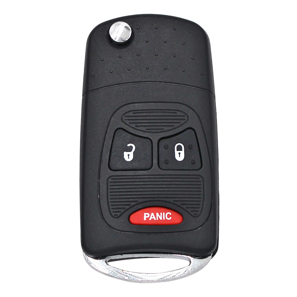 Carcasa plegable para llave de coche, carcasa de 2/3/4 botones para Dodge Grand Caravan, cargador de Ram para Chrysler Town y Country PT Cruiser: 3 Buttons