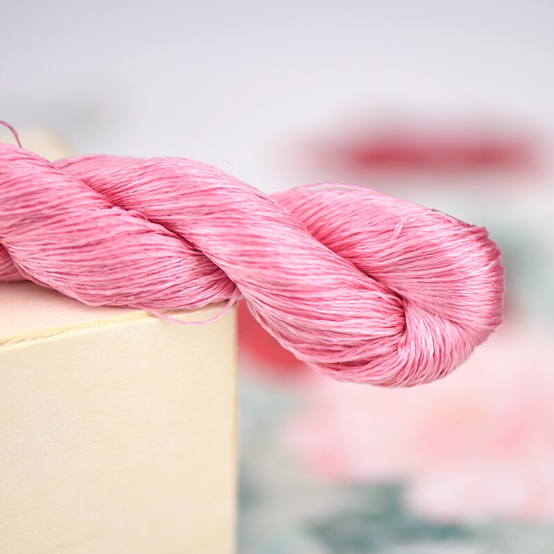 1pcs 100% silk thread hand embroidery embroider cross stitch 400m silk embroidery thread rose hermosa/pink/8 pure colors: 4