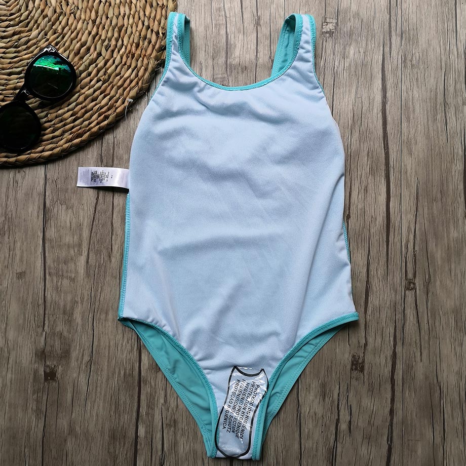 8-14 Years Girl Swimsuit Kids One Piece Teenager Girl Bathing Suit Letter Print Children's Swimwear Girl Swim Wear Swimming Suit