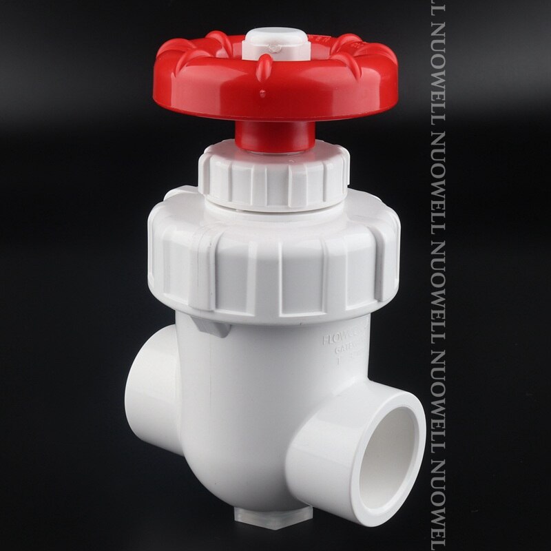 1 Pc 20 ~ 63 Mm Hi Upvc Gate Valve Aquarium Irrigatie Precieze Flow Control Valve Steepless Handwiel schakelaar Plastic Klep: Inner Dia.20mm / White Valve