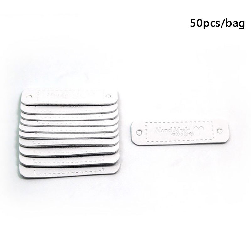 Étiquettes en cuir fait à la main, étiquette à tricoter pour vêtements, fait à la main avec étiquette en PU pour sac, accessoires de couture: WT1