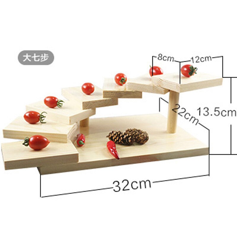 Función de madera maciza Plato giratorio para sushi Suministros de Hotel Rejilla para aperitivos Platos de arte: Rojo