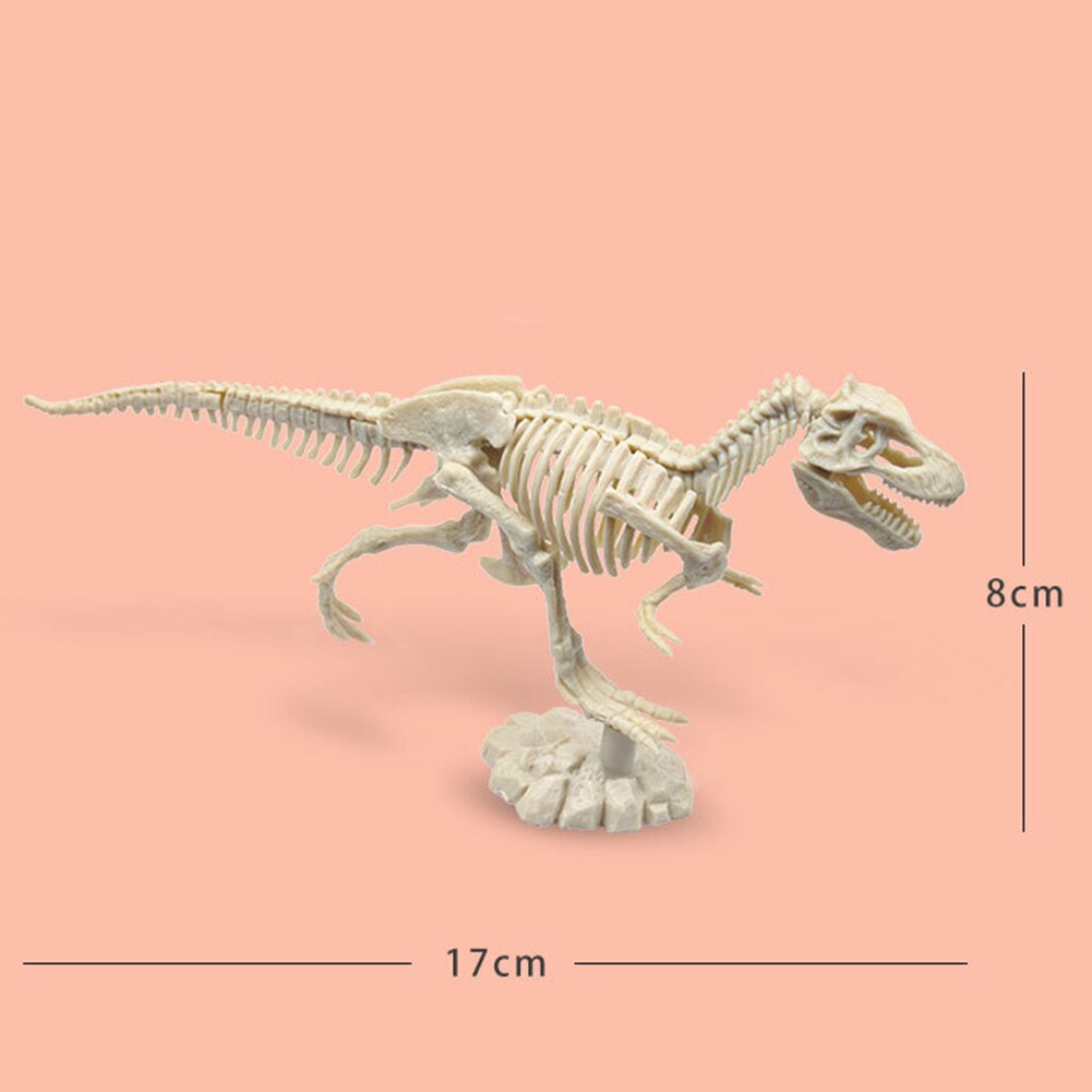 Kids Diy Vergadering Dinosaurus Skelet Opgraving Graven Kit Archeologische Speelgoed