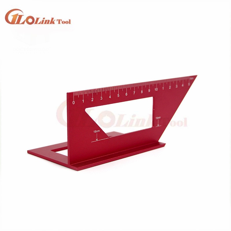 Hout Tool Japanse Aluminium Houtbewerking Multifunctionele Vierkante 45 Graden 90 Graden Gauge Heerser
