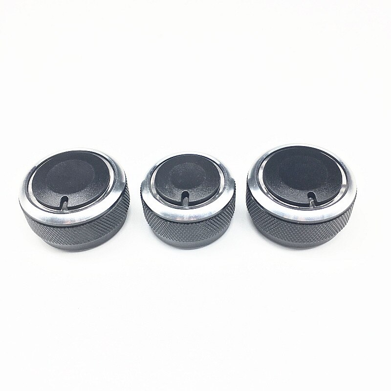 Car Accessories AC Knob Air Conditioning Heat Control Switch Knob For Volkswagen VW 2004 Aluminum Alloy 3pcs: Default Title