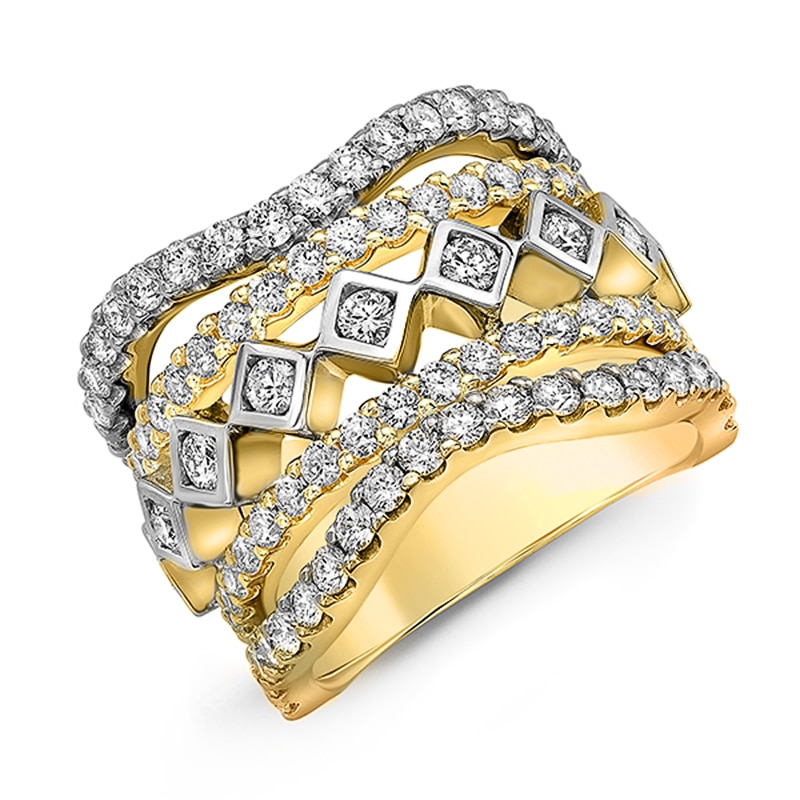 Huitan Luxury Gold/Silver Color Women Wedding Ring Micro Paved CZ Stone Shine Noble Female Statement Jewelry Style: 9