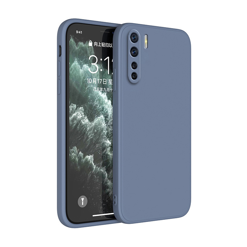 Coque souple originale pour OPPO A91, Protection de caméra, Carcasa carrée en Silicone liquide, luxe, , classique, Funda: MULTI
