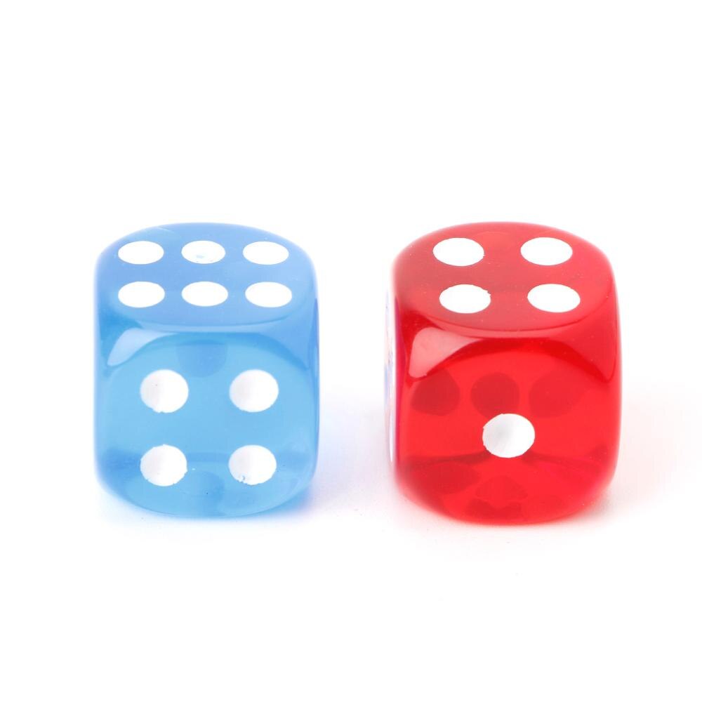 10 stücke Sechs Seitige 15mm transparent Würfel Runde Ecke Tragbare Tisch Spielen Spiele