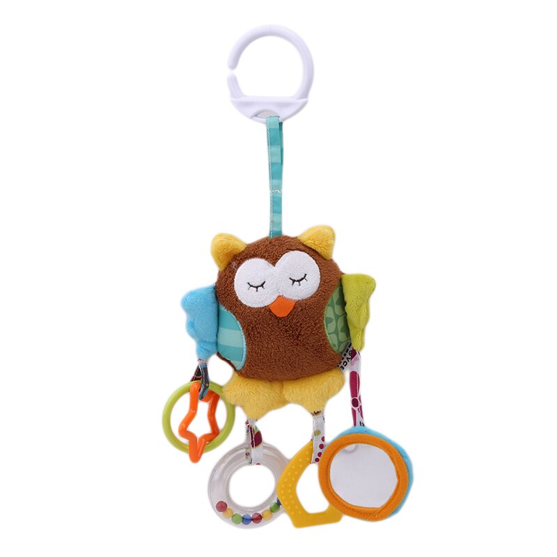 JJOVCE Appena nato Del bambino Della Ragazza del Ragazzo Carino Cotone Appeso Sonagli infantile Del Gufo Animale Orso Scimmia A Mano Campana Giocattolo per Bambini Peluche di Sviluppo regalo