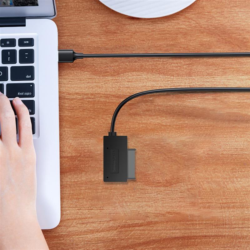 Slimline USB 2.0 To SATA Cable For Tablet Laptop Notebook Optical Drive Adapter Converter Cable For DVD CD ROM PC TXTB1
