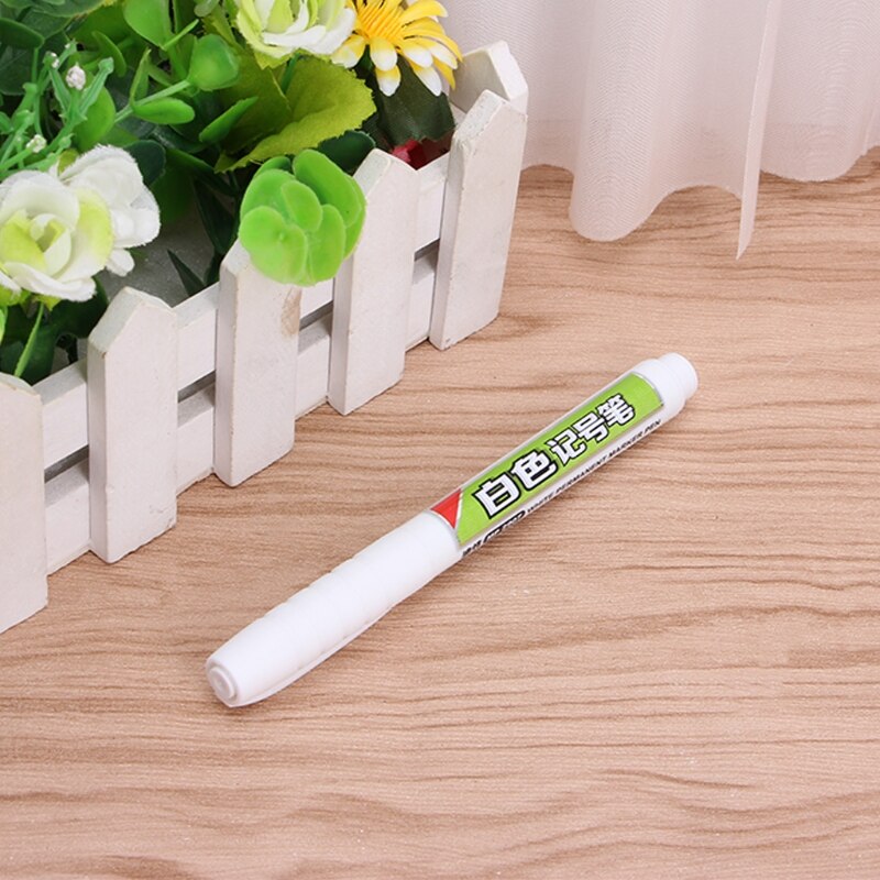 1Pc Waterproof Permanent White Ink Marker Paint Pen Stationery Art Writing Tools