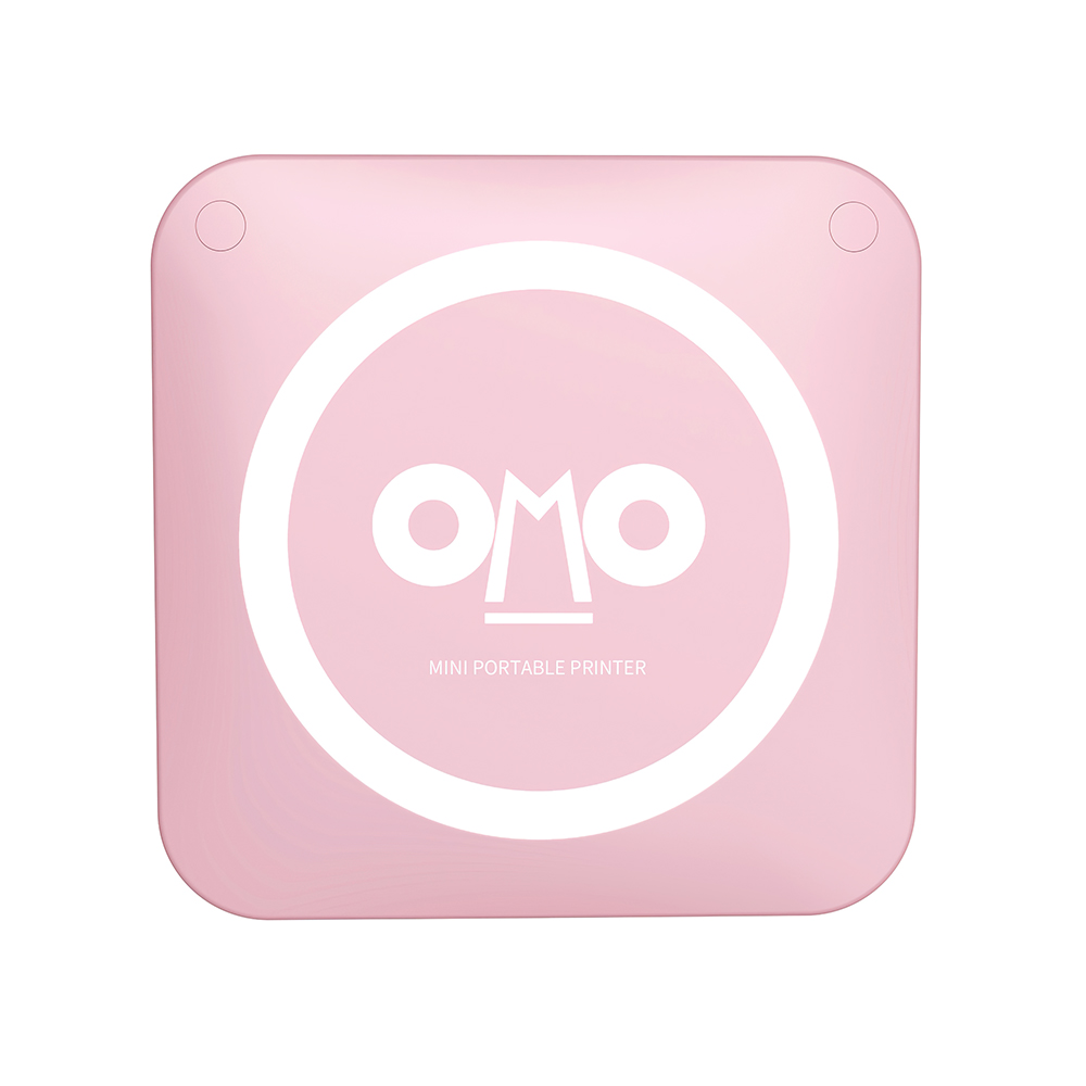 Portable Thermal Printer Student Wrong Question Printer Camera Wireless Bluetooth Pocket Printer with Printer Paper for Android: Pink