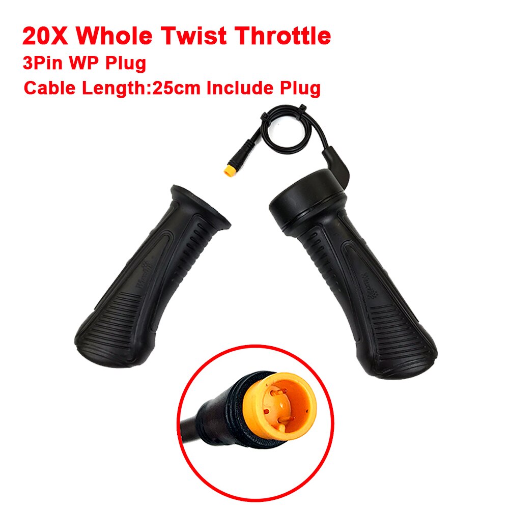 Wuxing FT-21X/130X/108X/20X/76X eBike Thumb/Twist Throttle For Left and Right Hand Accelerator 12V/24V/36V/48V/60V/72V: 20X Twist WP