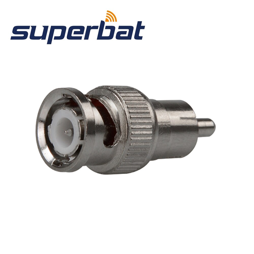 Superbat BNC-RCA Adapter Bnc Stekker Naar Rca Plug Connector Adapter Straight