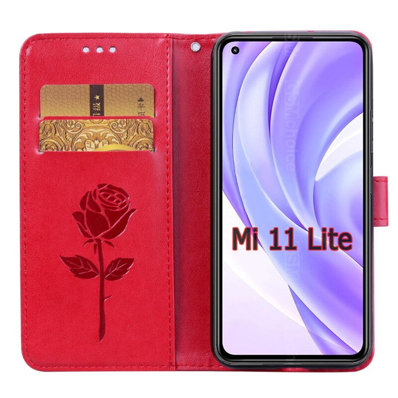 Sprawa dla Xiaomi Mi 11 Lite M2101K9AG pokrywa telefon powłoka ochronna Funda Mi 11 Lite etui z klapką portfel skórzana książka Hoesje Coque
