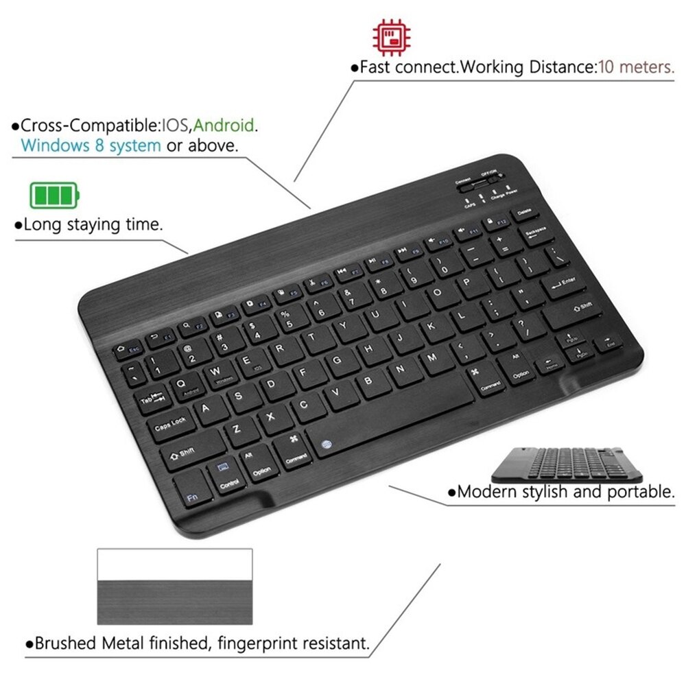 2.4G Mini Wireless Keyboard Bluetooth Keyboard For ipad Phone Tablet laptop Rechargeable keyboard For Android ios Windows kits
