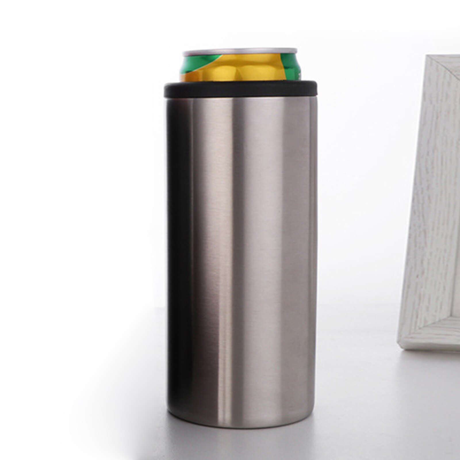 Travel Double Wall 304 Stainless Steel Insulated Drink Cooler Beverage Cans Cooler Can Mini Refrigerator Cooling Cup