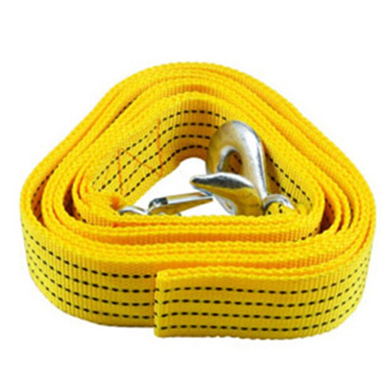 Trekkabel voor auto's, 4m zware sleepkabels voor auto's, kabeltrekkabel met haken, reddingsaccessoires voor bestelwagens, auto's en motoren