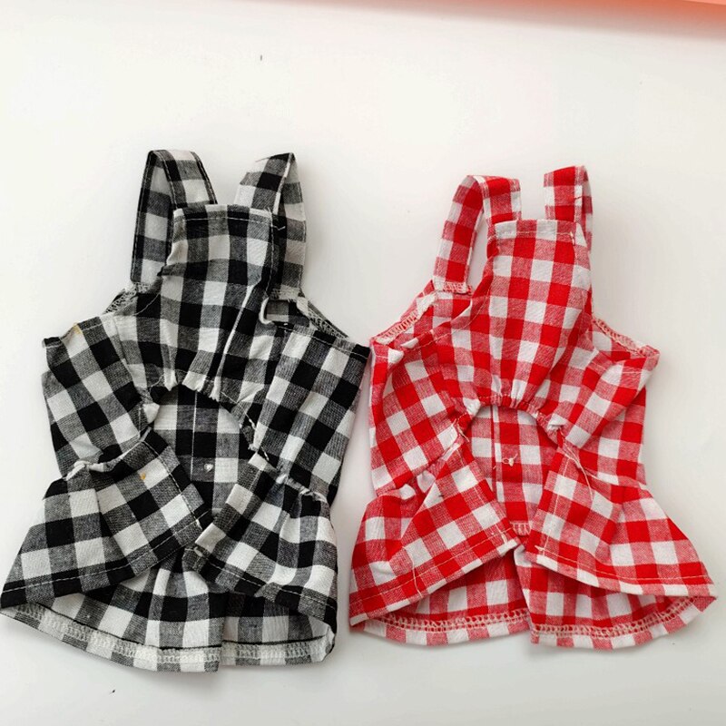 Plaid Huisdier Kleding Hond Kat Rok Teddy Bichon Chihuahua Kleine En Middelgrote Hond Jurk Katoen Doggie Jurk Kleding Voor Kleine honden