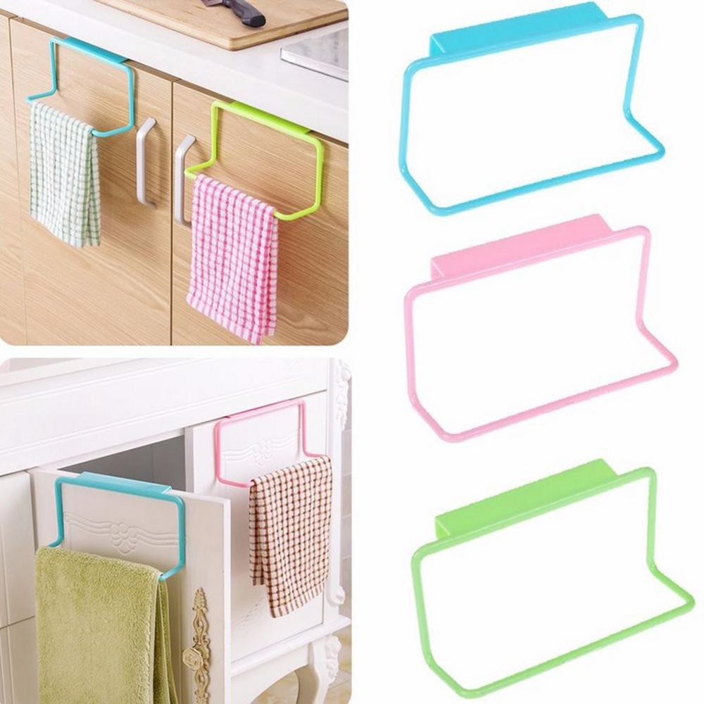 Kitchen Towel Holder Bathroom Towel Hanger Towel Rack Kitchen Cupboard Hanger Sponge Holder Storage Rack for Bathroom Storage