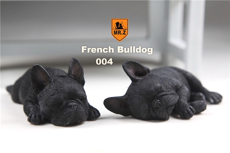 Mr.Z 2pcs/set French Bulldog Figure Pet Dog Model Animal Collector Education Figures Collector Decoration Ornaments Kid