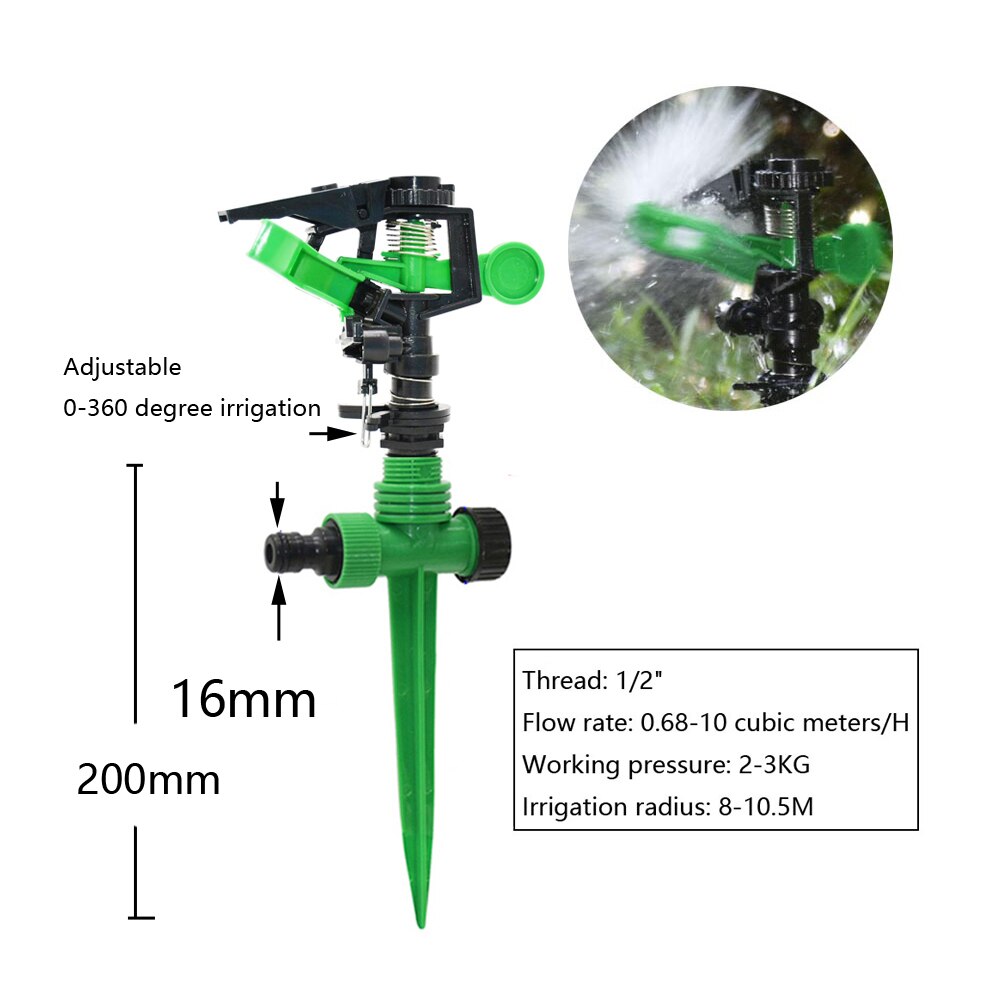 Tuin Gazon Roterende Sprinklers Met Plastic Spike Invoegen Grond Een Utomatische Watering Gras 360 Graden Vortex Water Sprinkler: H