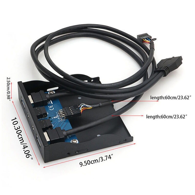 3.5 '' 2 usb 3.0 a hub + hd o  to 20 pin header floppy frontdrevpanel