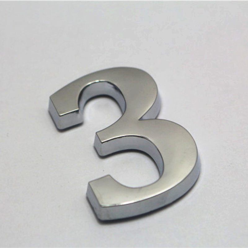 0-9 House Number Sign Self Adhesive Address Digit Sticker Plate Numeral Door Plaque for Home Hotel VJ: 3